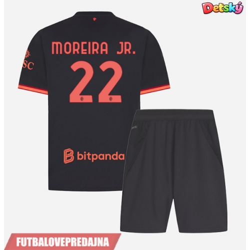Lacne Dětský Futbalové dres AC Milan Diego Moreira #22 2026-27 Krátky Rukáv - Tretina (+ trenírky)
